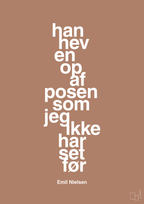 plakat: han hev en op af posen som jeg ikke har set før - cider spice-Håndbold-A1two3