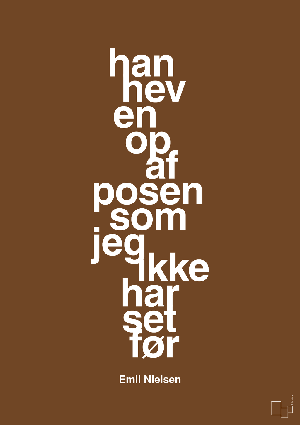 plakat: han hev en op af posen som jeg ikke har set før - dark brown-Håndbold-A1two3