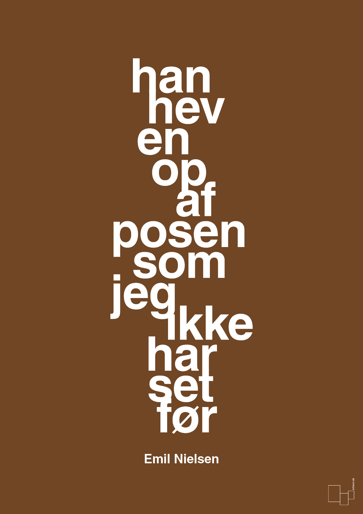 plakat: han hev en op af posen som jeg ikke har set før - dark brown-Håndbold-A1two3