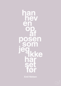 plakat: han hev en op af posen som jeg ikke har set før - dusty lilac-Håndbold-A1two3