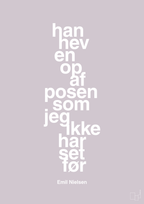 plakat: han hev en op af posen som jeg ikke har set før - dusty lilac-Håndbold-A1two3