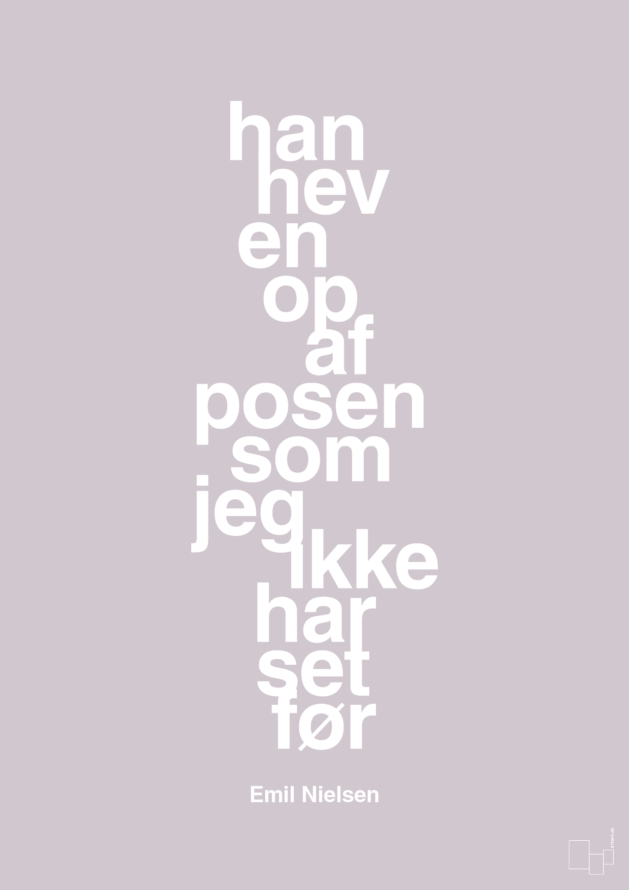 plakat: han hev en op af posen som jeg ikke har set før - dusty lilac-Håndbold-A1two3