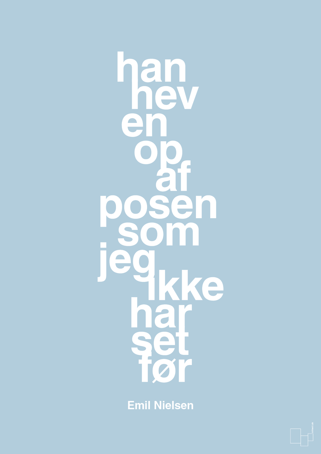 plakat: han hev en op af posen som jeg ikke har set før - heavenly blue-Håndbold-A1two3