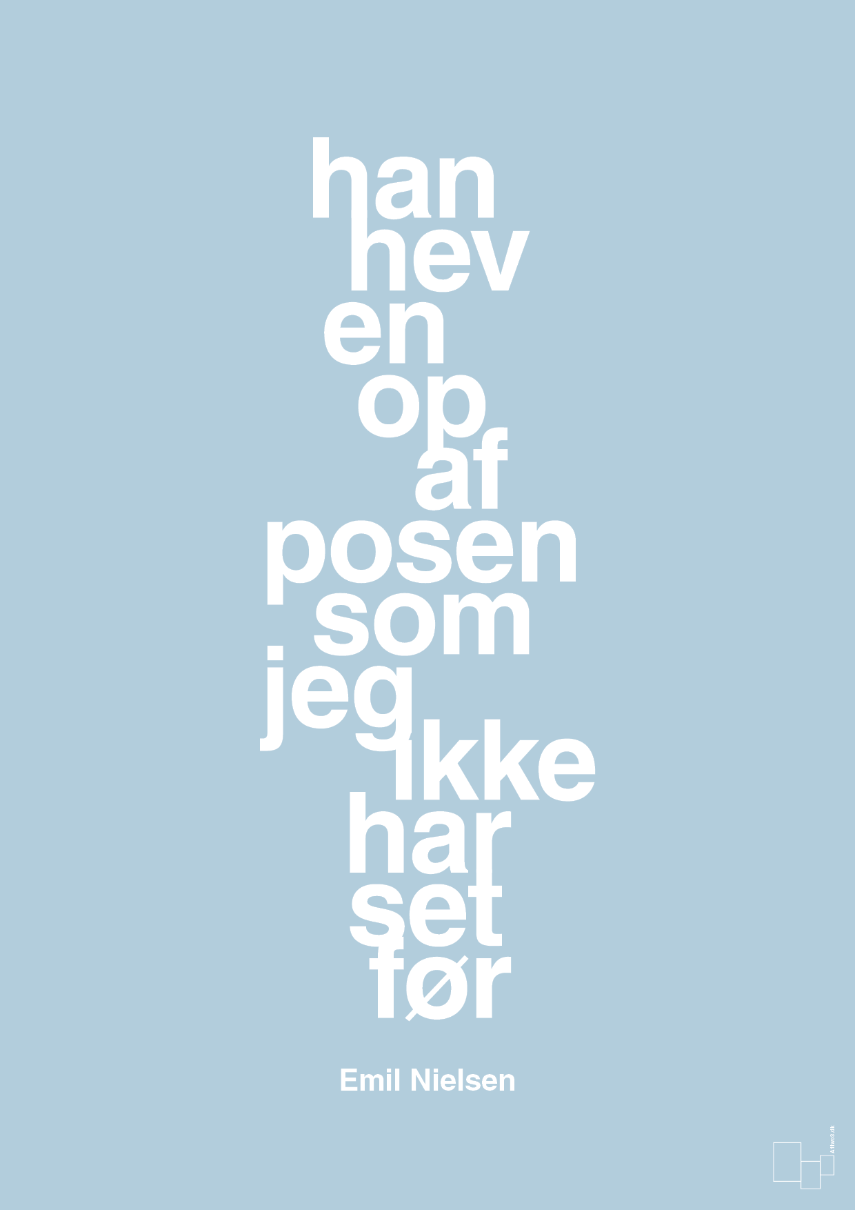 plakat: han hev en op af posen som jeg ikke har set før - heavenly blue-Håndbold-A1two3