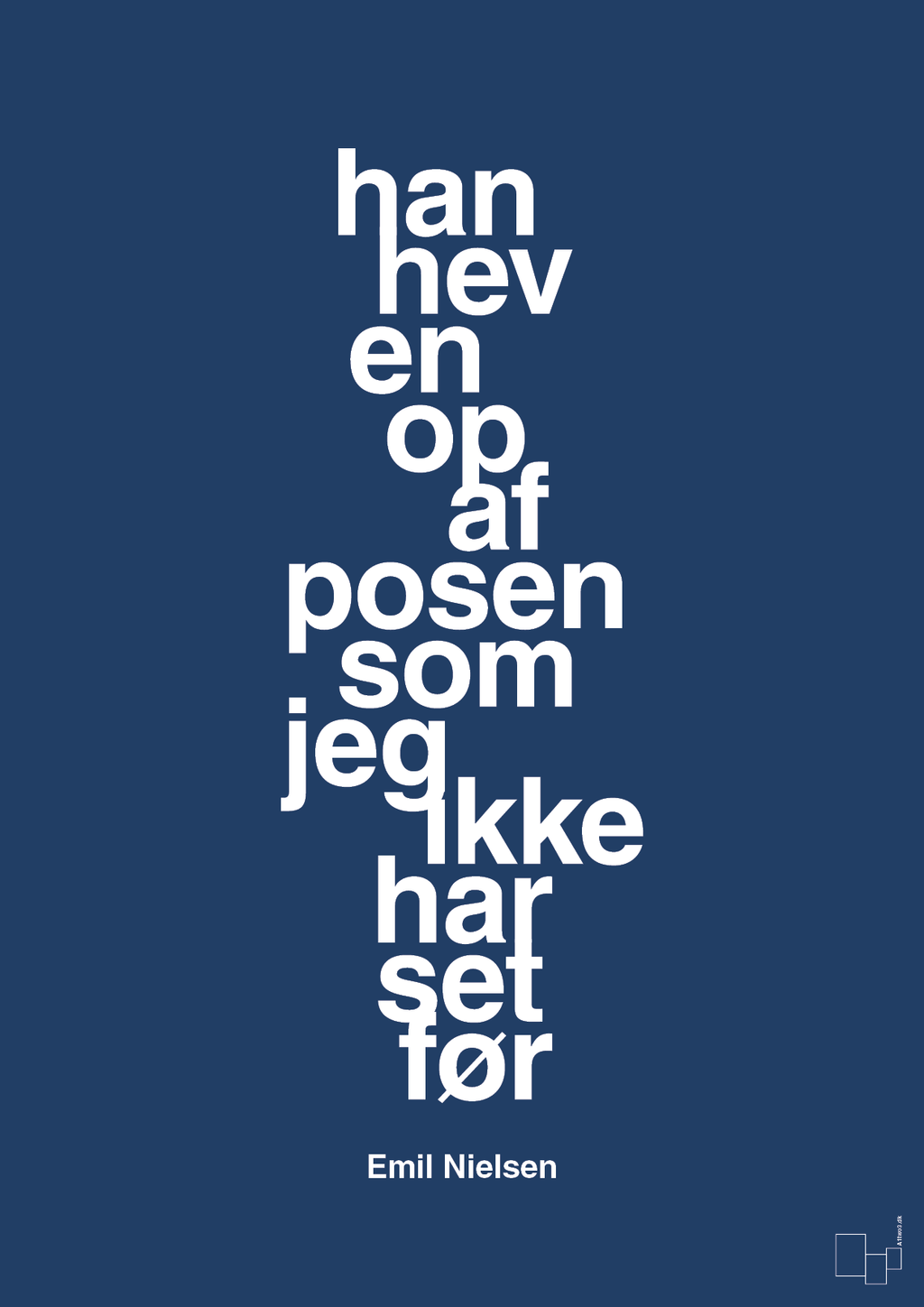 plakat: han hev en op af posen som jeg ikke har set før - lapis blue-Håndbold-A1two3