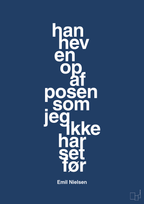 plakat: han hev en op af posen som jeg ikke har set før - lapis blue-Håndbold-A1two3