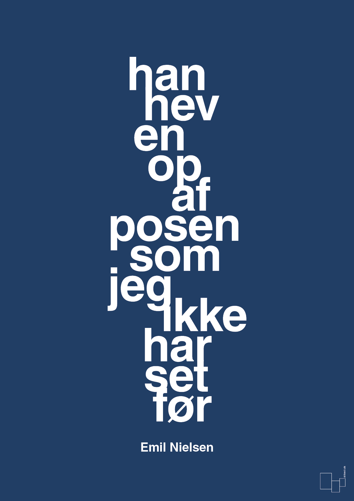 plakat: han hev en op af posen som jeg ikke har set før - lapis blue-Håndbold-A1two3