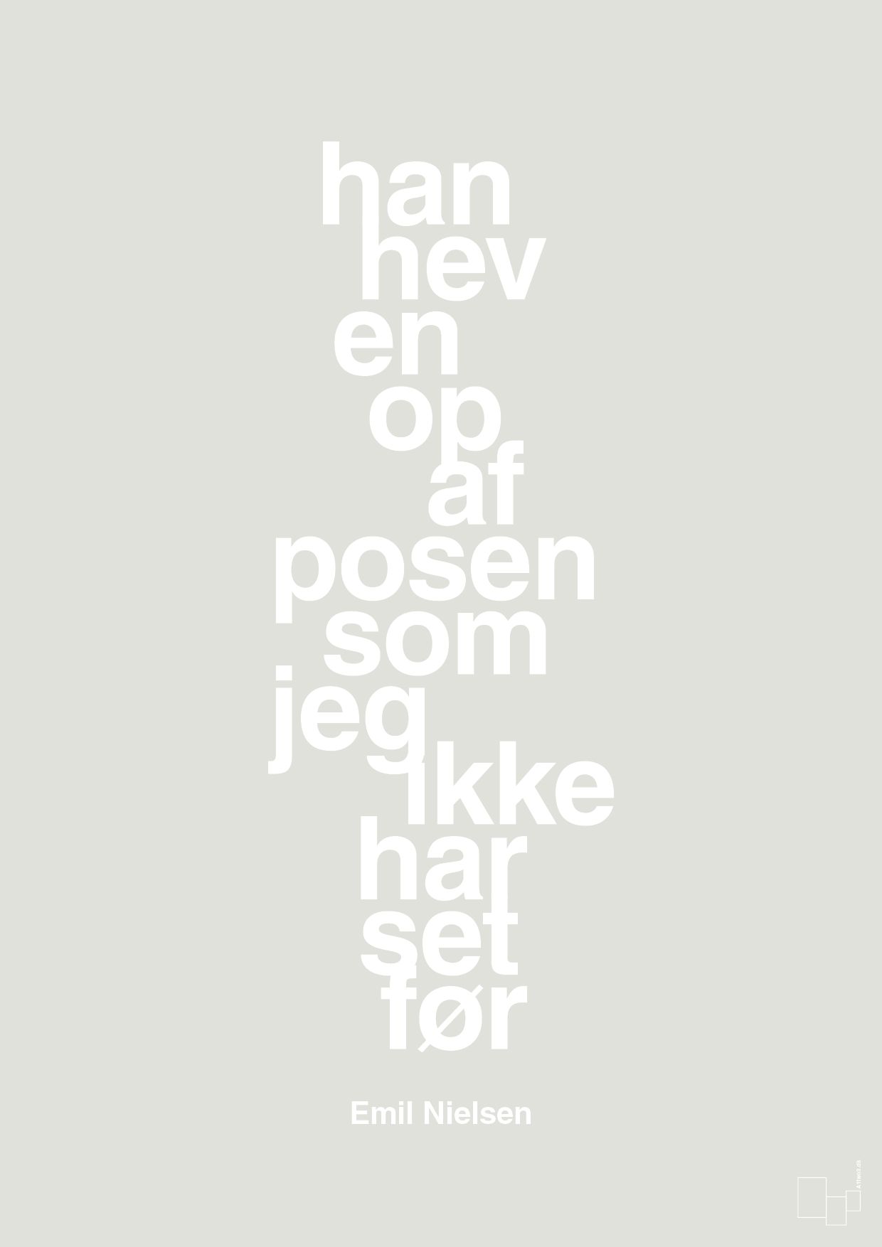 plakat: han hev en op af posen som jeg ikke har set før - painters white-Håndbold-A1two3