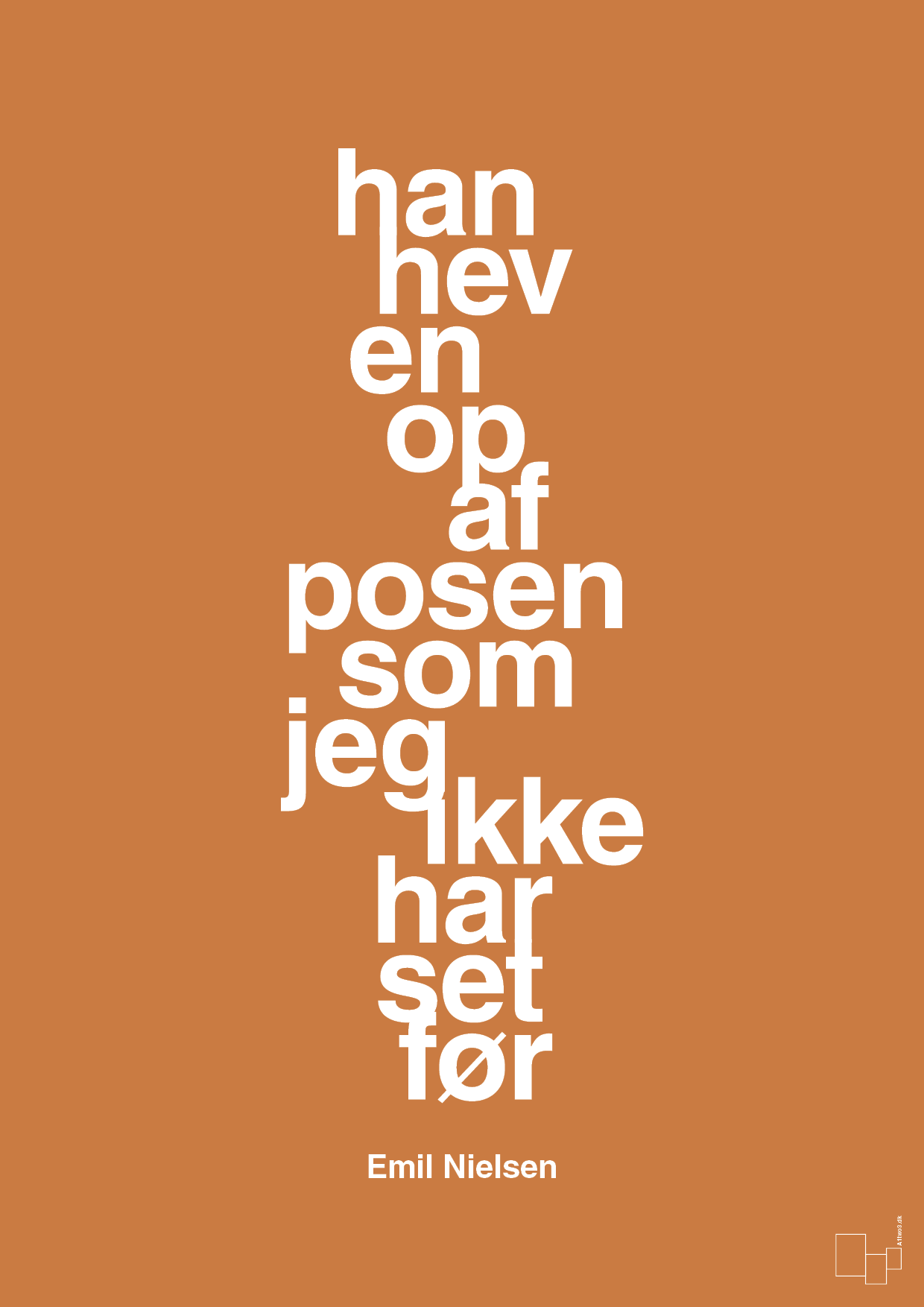 plakat: han hev en op af posen som jeg ikke har set før - rumba orange-Håndbold-A1two3