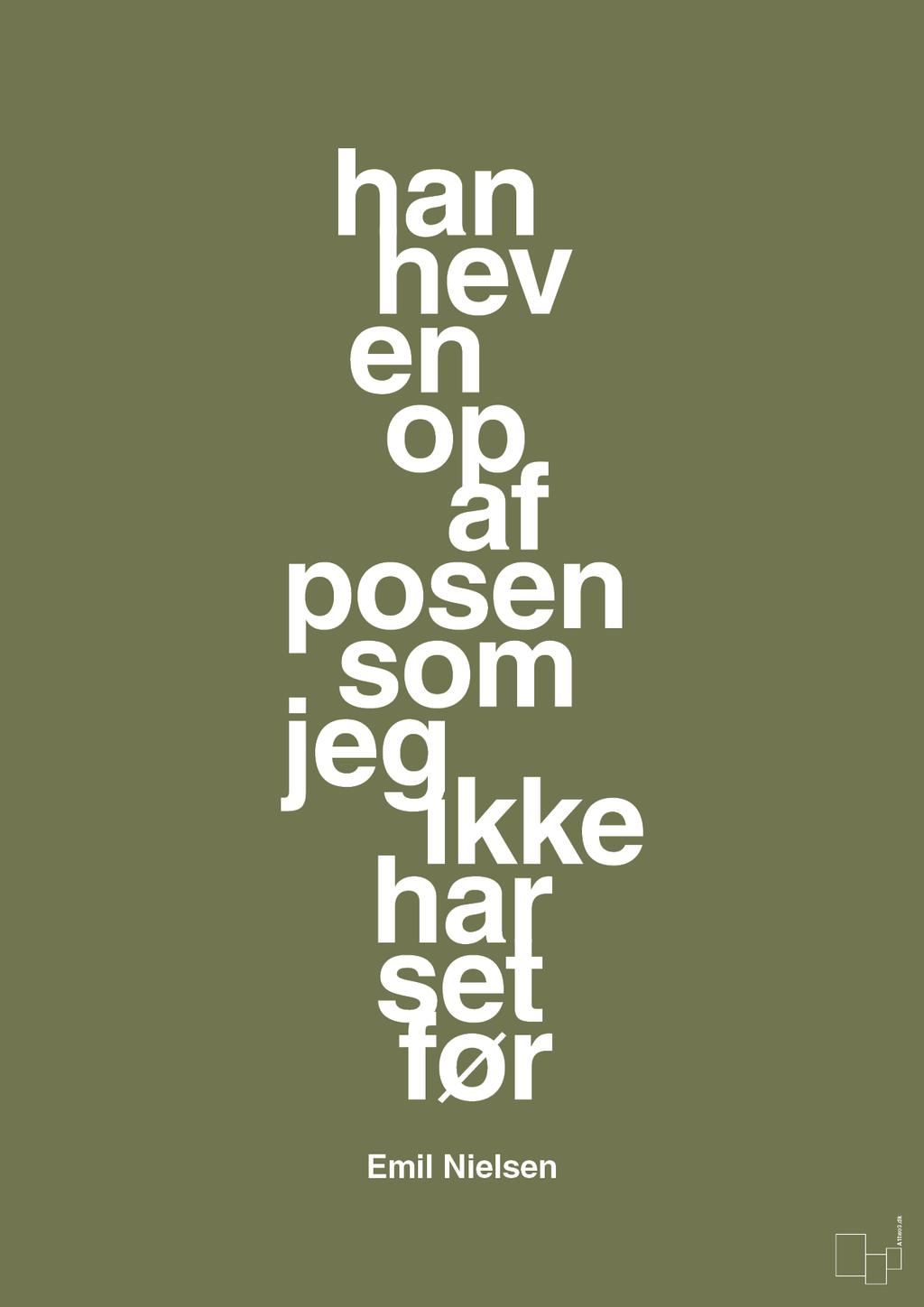 plakat: han hev en op af posen som jeg ikke har set før - secret meadow-Håndbold-A1two3