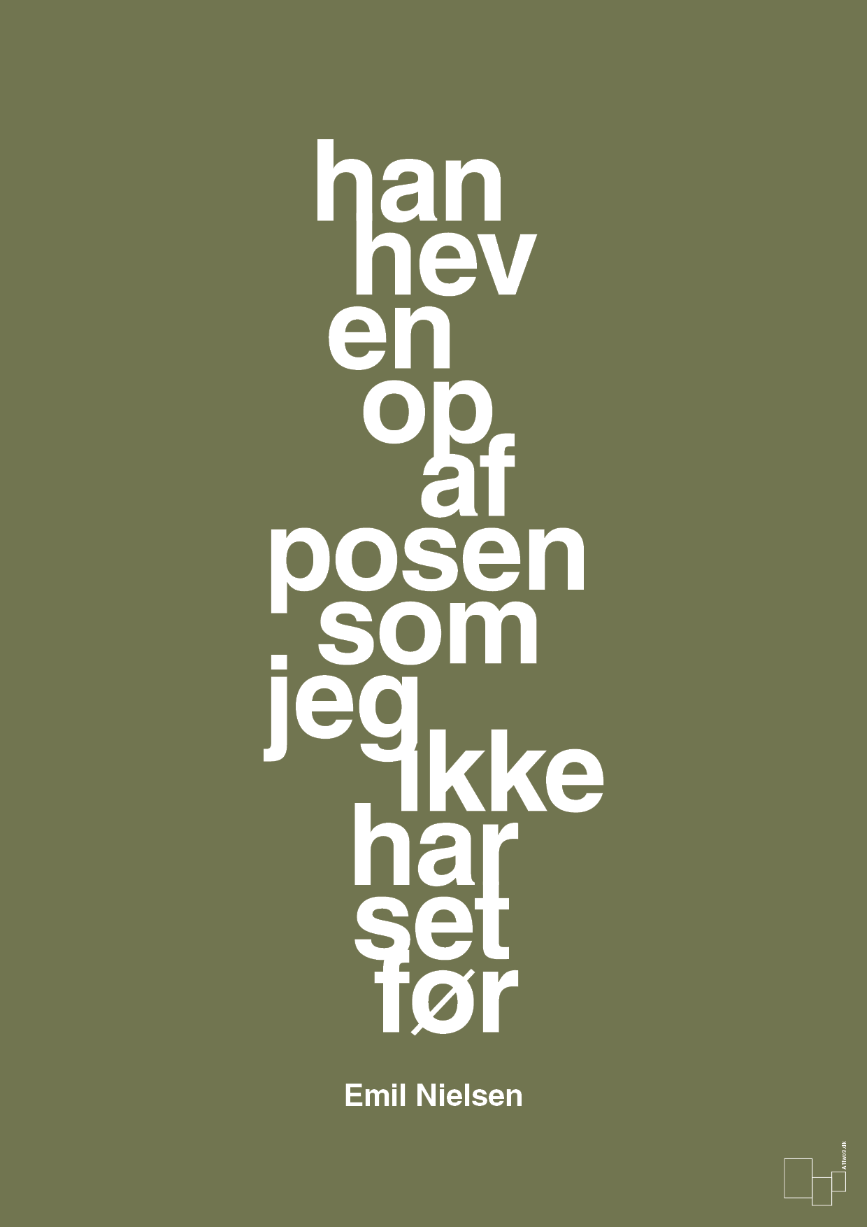 plakat: han hev en op af posen som jeg ikke har set før - secret meadow-Håndbold-A1two3