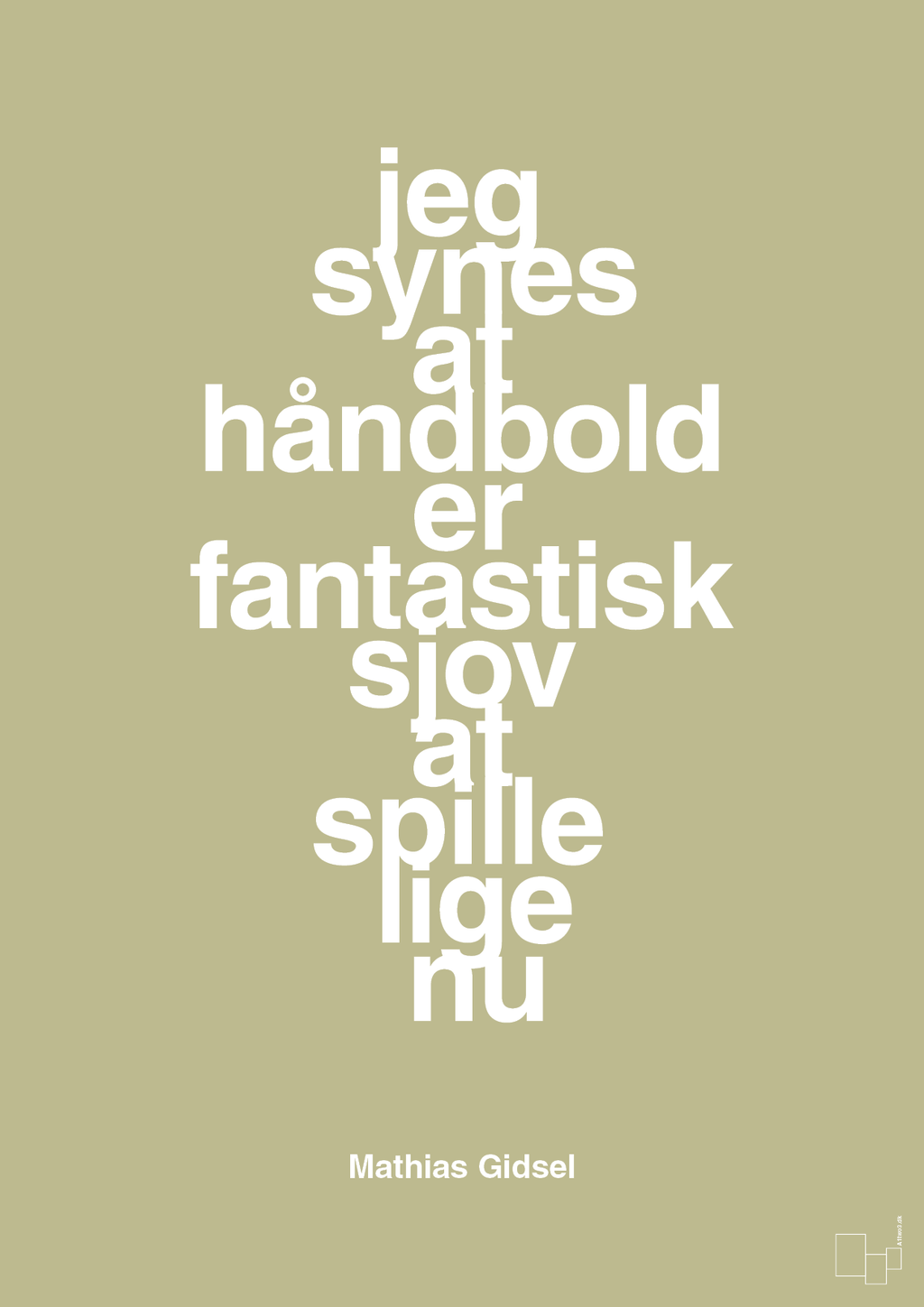 plakat: jeg synes at håndbold er fantastisk sjov at spille lige nu - back to nature-Håndbold-A1two3