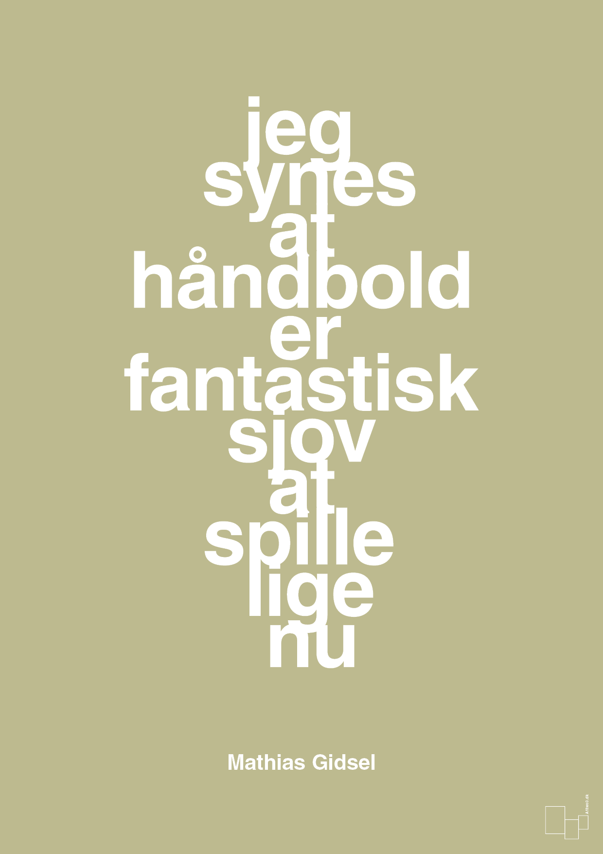 plakat: jeg synes at håndbold er fantastisk sjov at spille lige nu - back to nature-Håndbold-A1two3