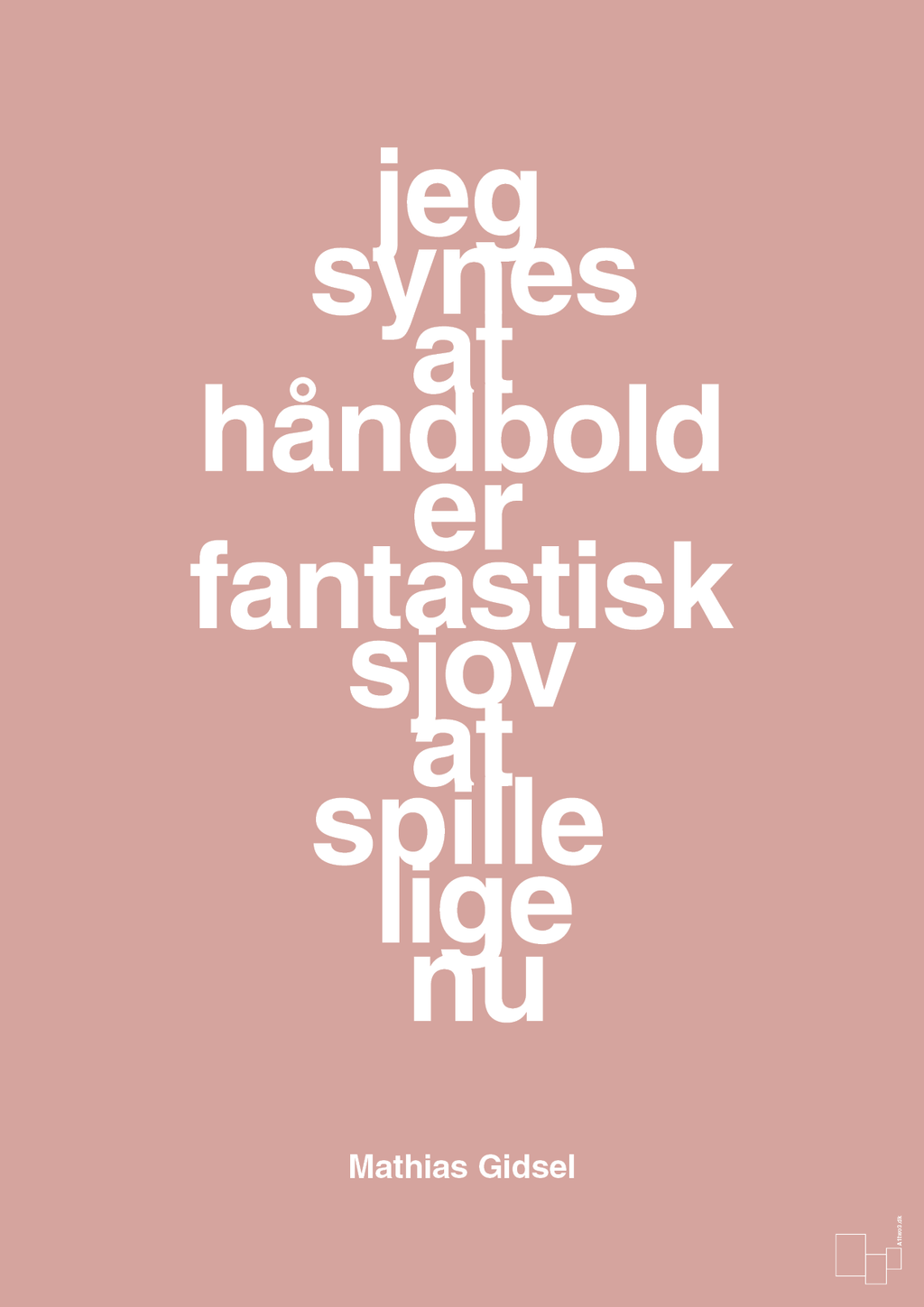 plakat: jeg synes at håndbold er fantastisk sjov at spille lige nu - bubble shell-Håndbold-A1two3