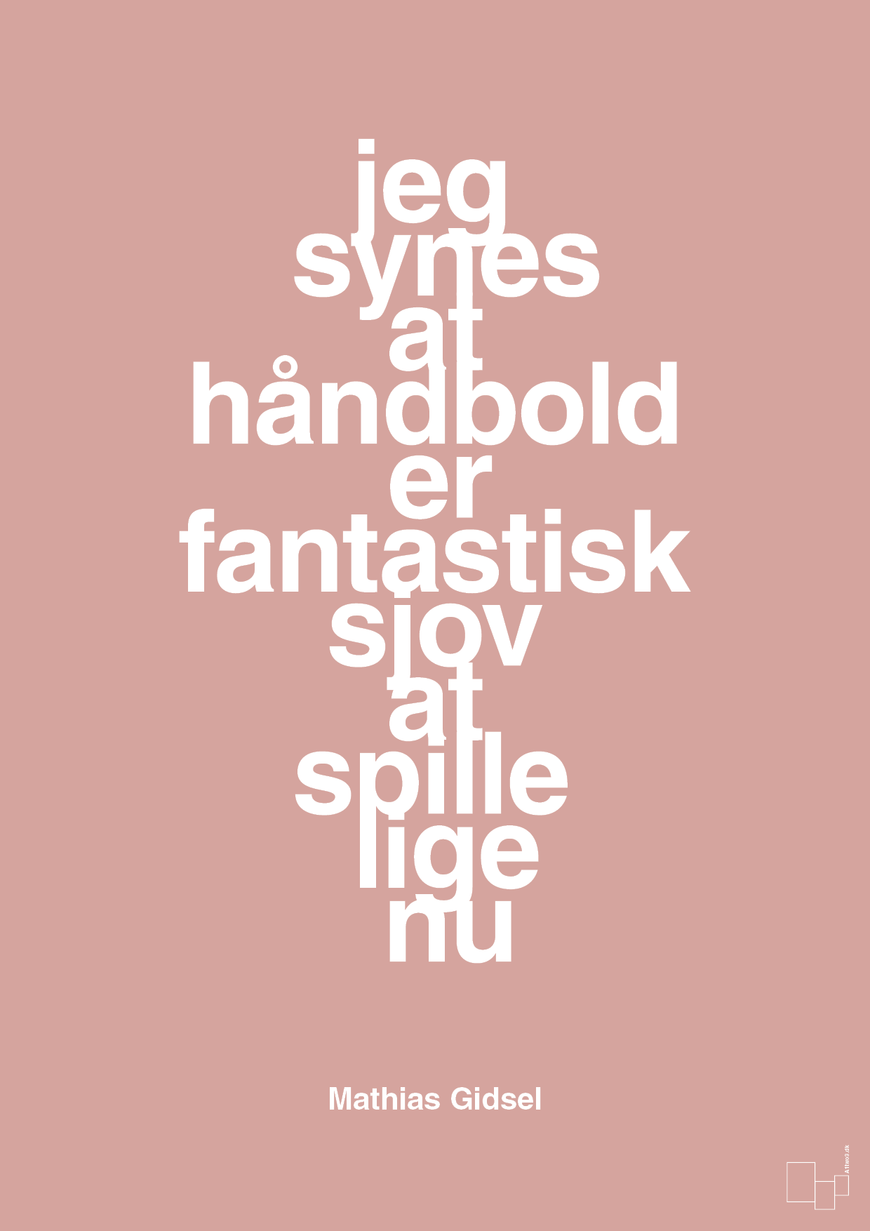 plakat: jeg synes at håndbold er fantastisk sjov at spille lige nu - bubble shell-Håndbold-A1two3