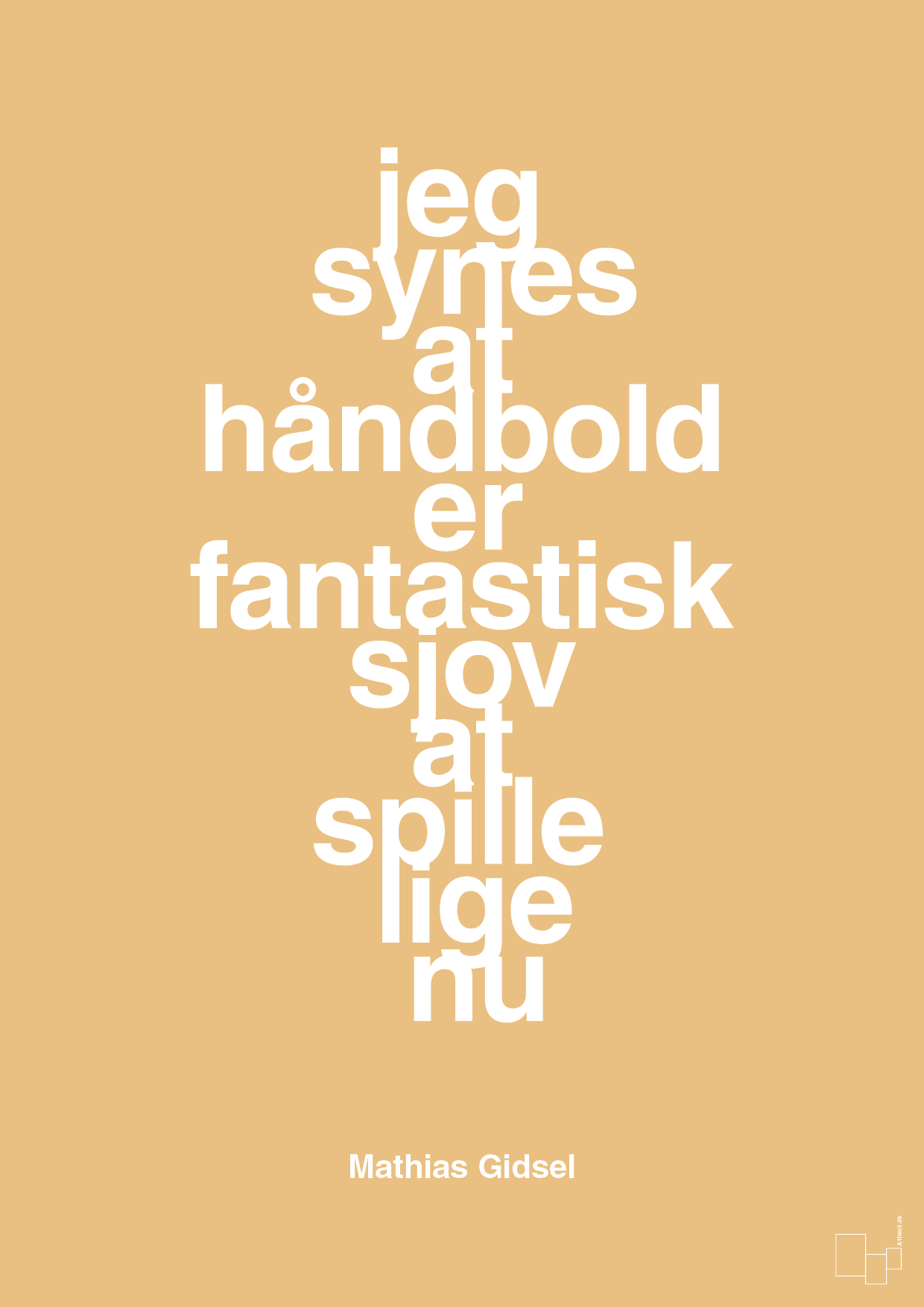 plakat: jeg synes at håndbold er fantastisk sjov at spille lige nu - charismatic-Håndbold-A1two3