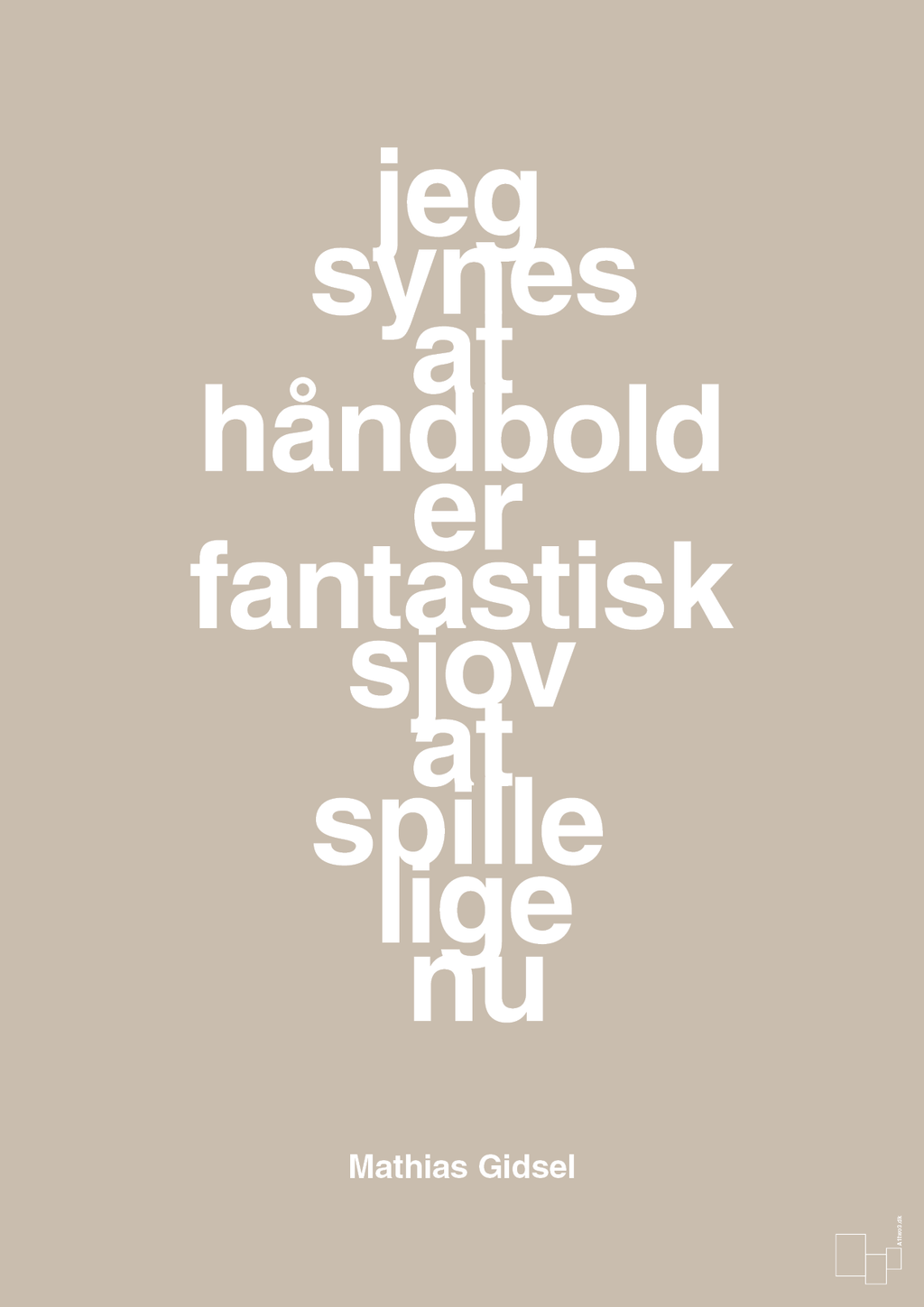 plakat: jeg synes at håndbold er fantastisk sjov at spille lige nu - creamy mushroom-Håndbold-A1two3
