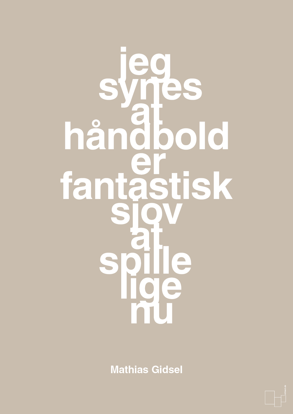 plakat: jeg synes at håndbold er fantastisk sjov at spille lige nu - creamy mushroom-Håndbold-A1two3