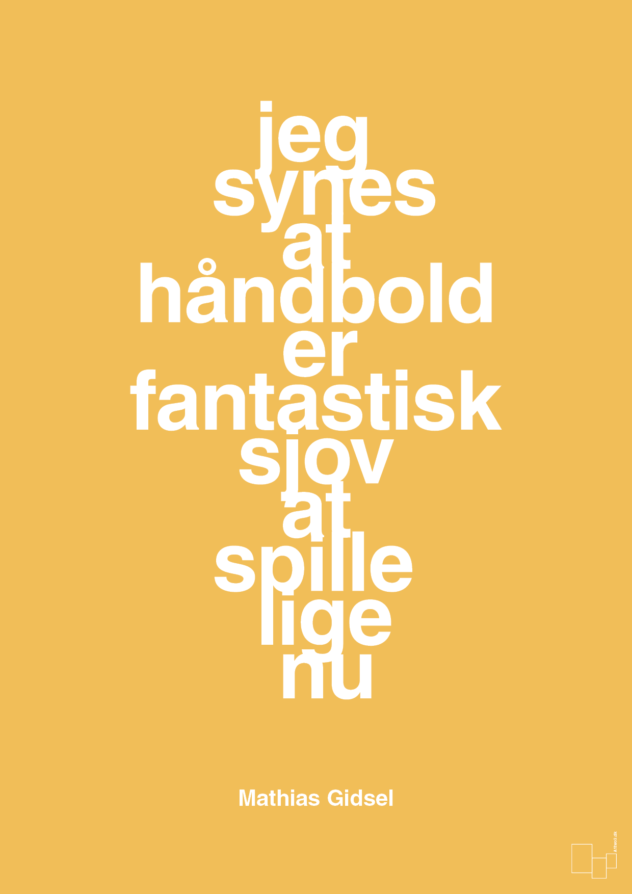 plakat: jeg synes at håndbold er fantastisk sjov at spille lige nu - honeycomb-Håndbold-A1two3