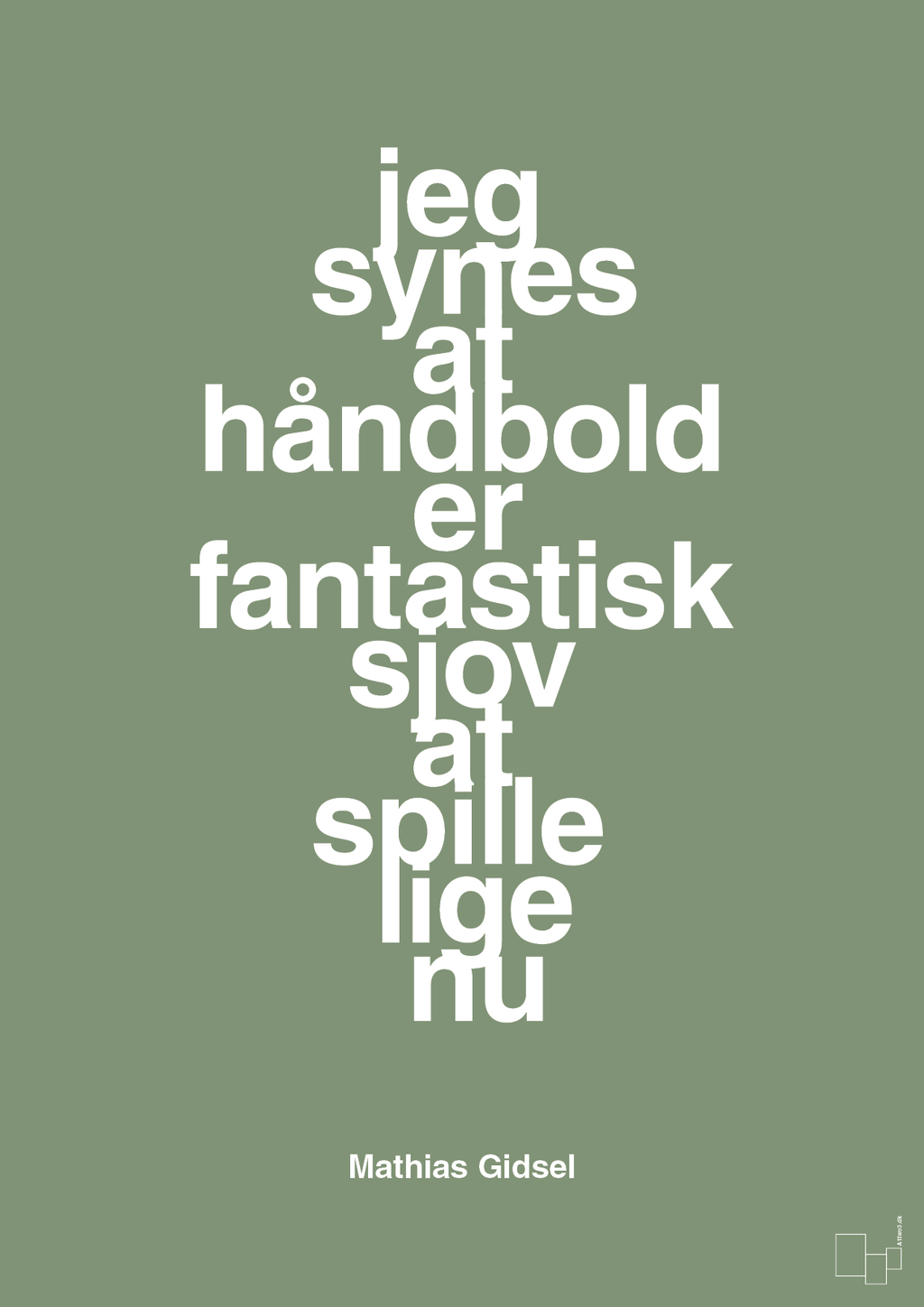plakat: jeg synes at håndbold er fantastisk sjov at spille lige nu - jade-Håndbold-A1two3