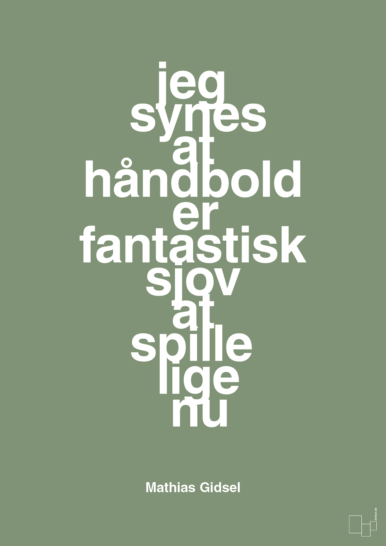 plakat: jeg synes at håndbold er fantastisk sjov at spille lige nu - jade-Håndbold-A1two3