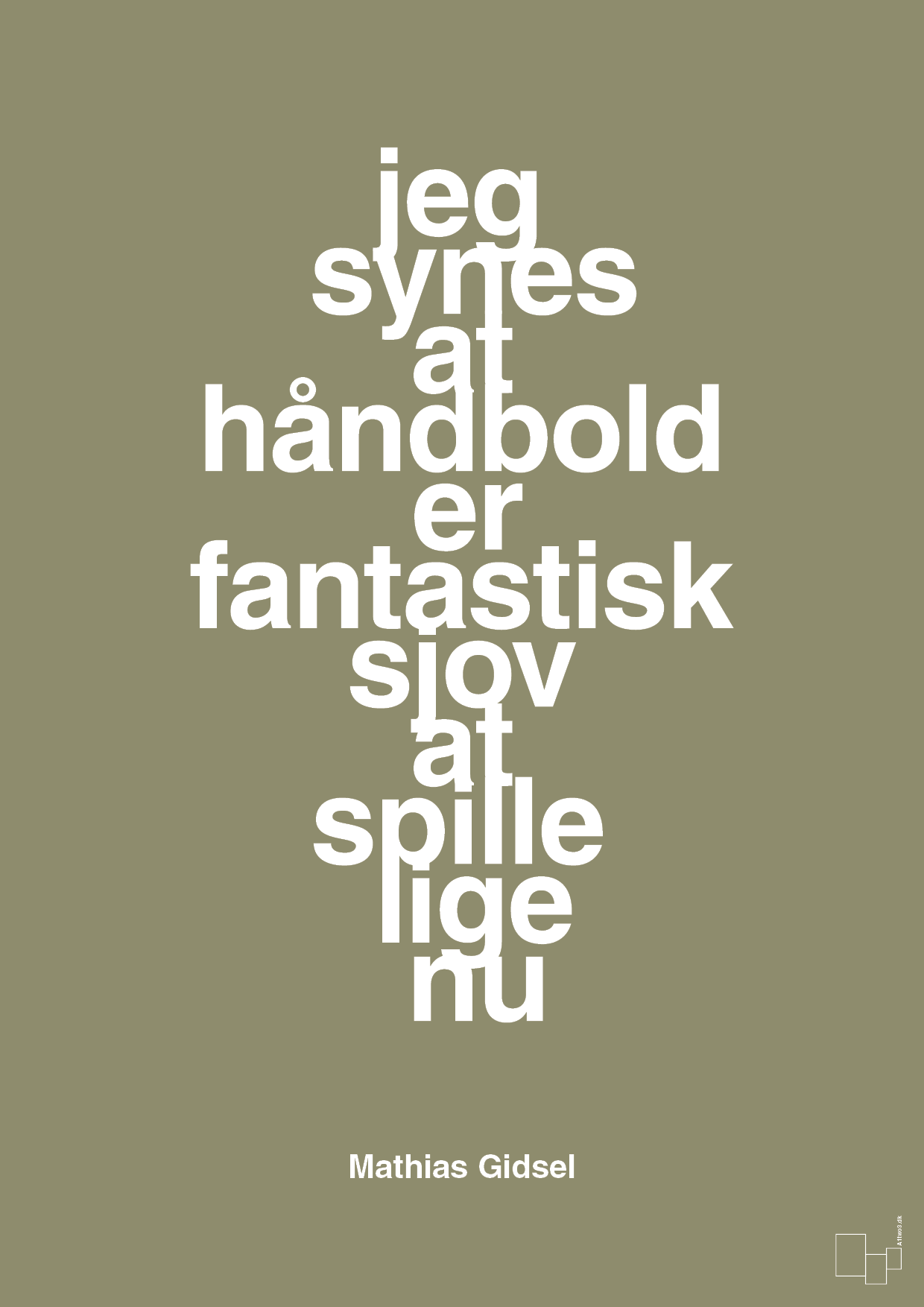 plakat: jeg synes at håndbold er fantastisk sjov at spille lige nu - misty forrest-Håndbold-A1two3