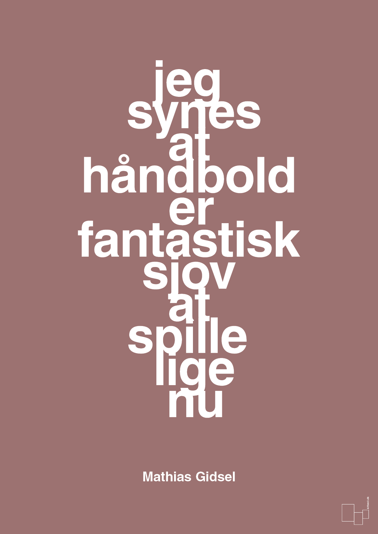 plakat: jeg synes at håndbold er fantastisk sjov at spille lige nu - plum-Håndbold-A1two3