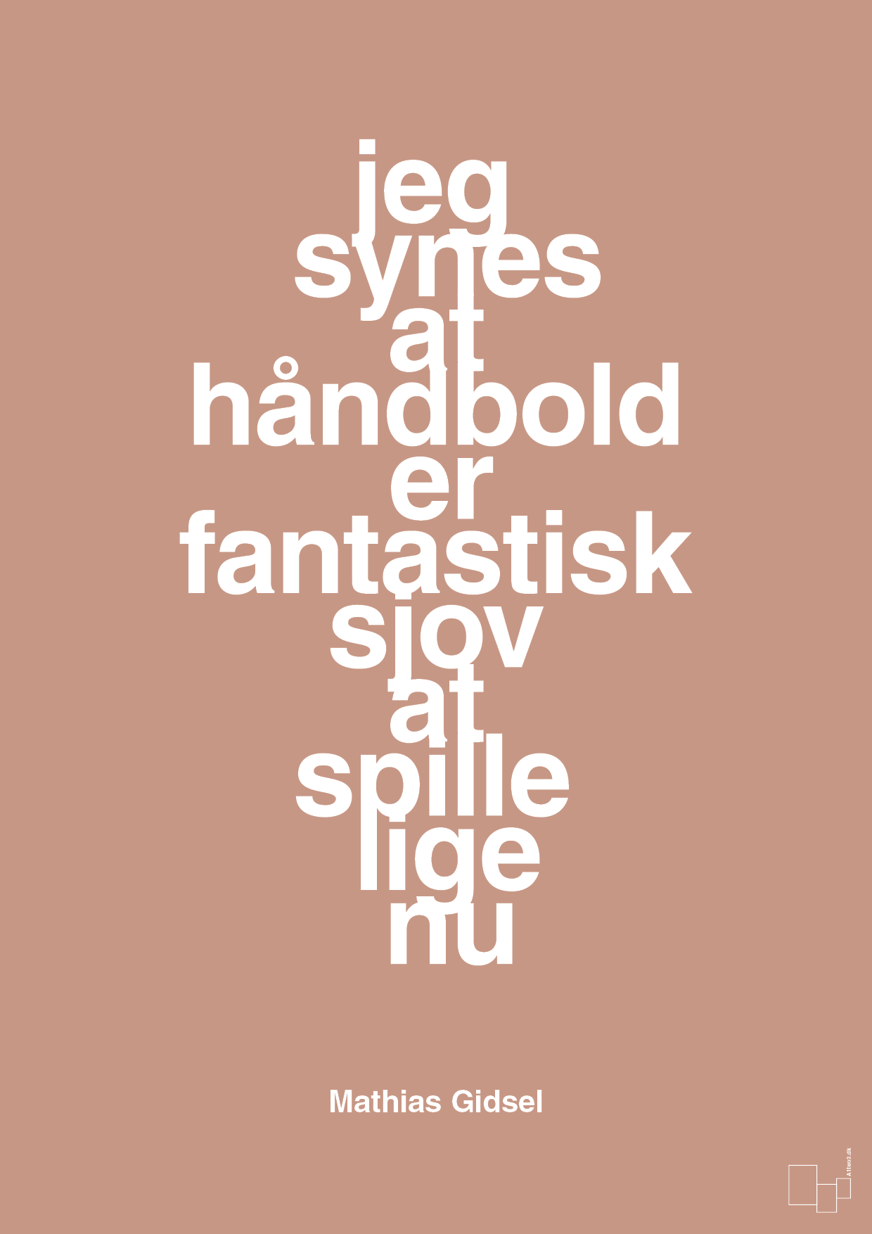 plakat: jeg synes at håndbold er fantastisk sjov at spille lige nu - powder-Håndbold-A1two3