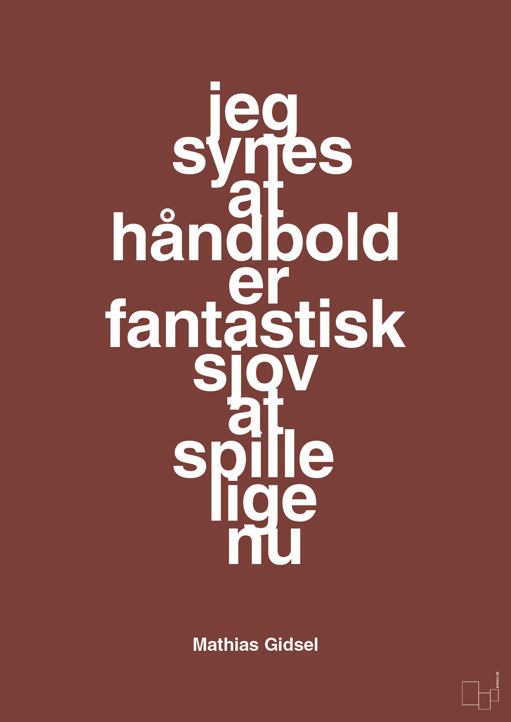 plakat: jeg synes at håndbold er fantastisk sjov at spille lige nu - red pepper-Håndbold-A1two3