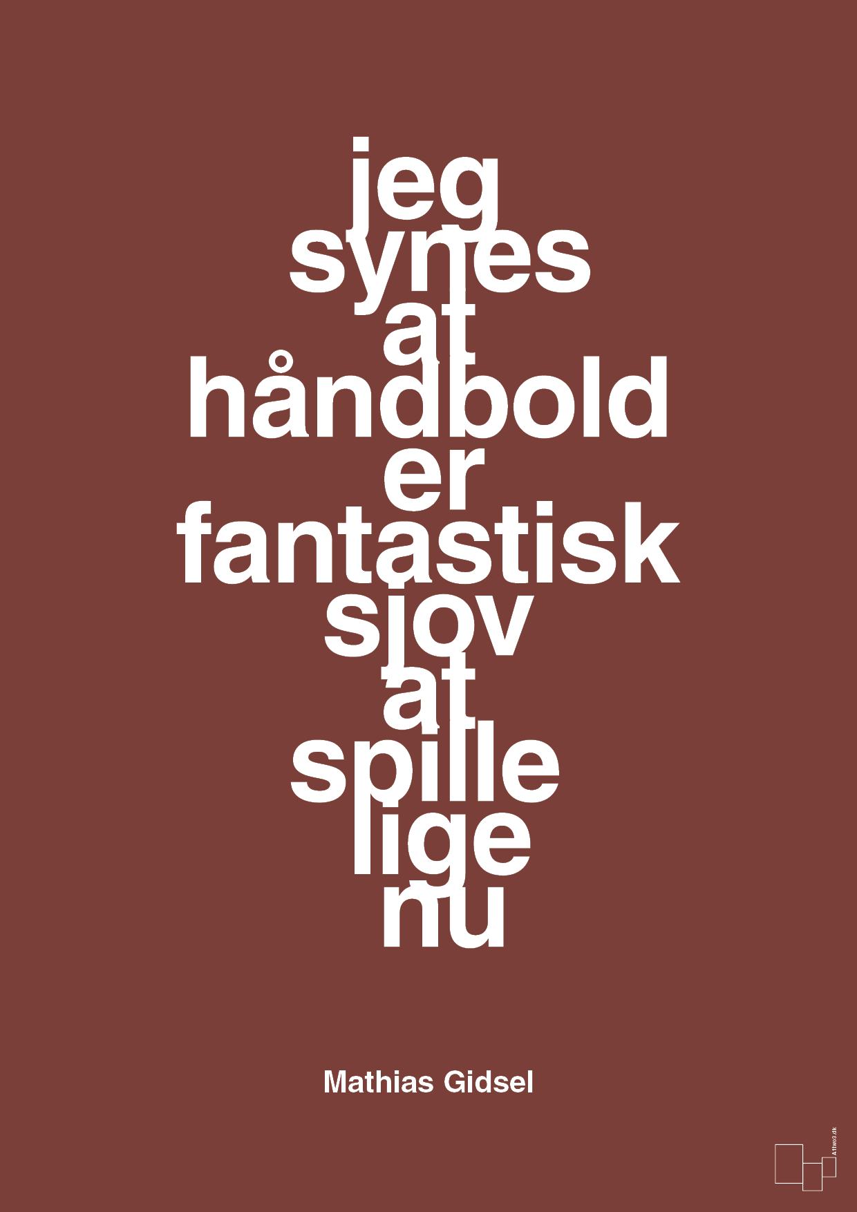 plakat: jeg synes at håndbold er fantastisk sjov at spille lige nu - red pepper-Håndbold-A1two3