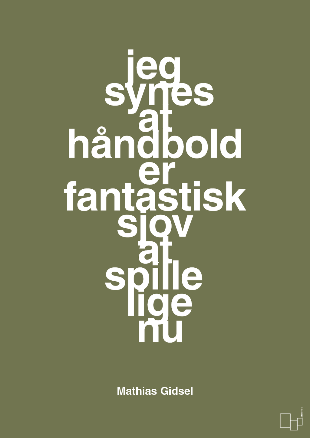 plakat: jeg synes at håndbold er fantastisk sjov at spille lige nu - secret meadow-Håndbold-A1two3