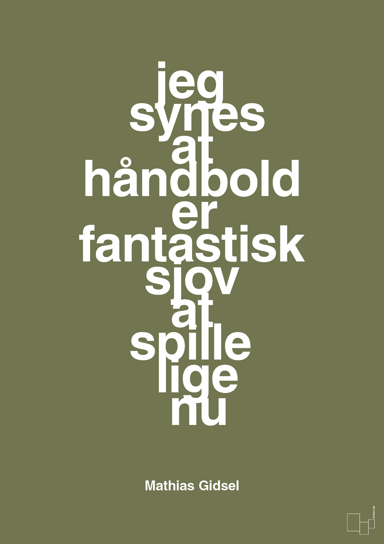 plakat: jeg synes at håndbold er fantastisk sjov at spille lige nu - secret meadow-Håndbold-A1two3