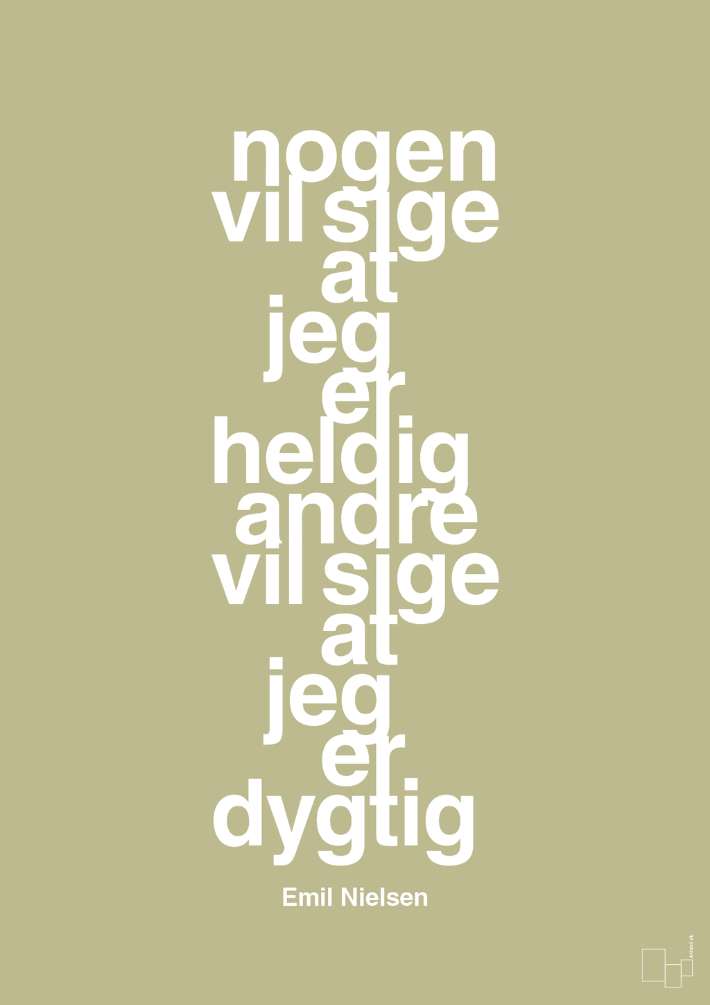 plakat: nogen vil sige at jeg er heldig andre vil sige at jeg er dygtig - back to nature-Håndbold-A1two3