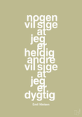 plakat: nogen vil sige at jeg er heldig andre vil sige at jeg er dygtig - back to nature-Håndbold-A1two3
