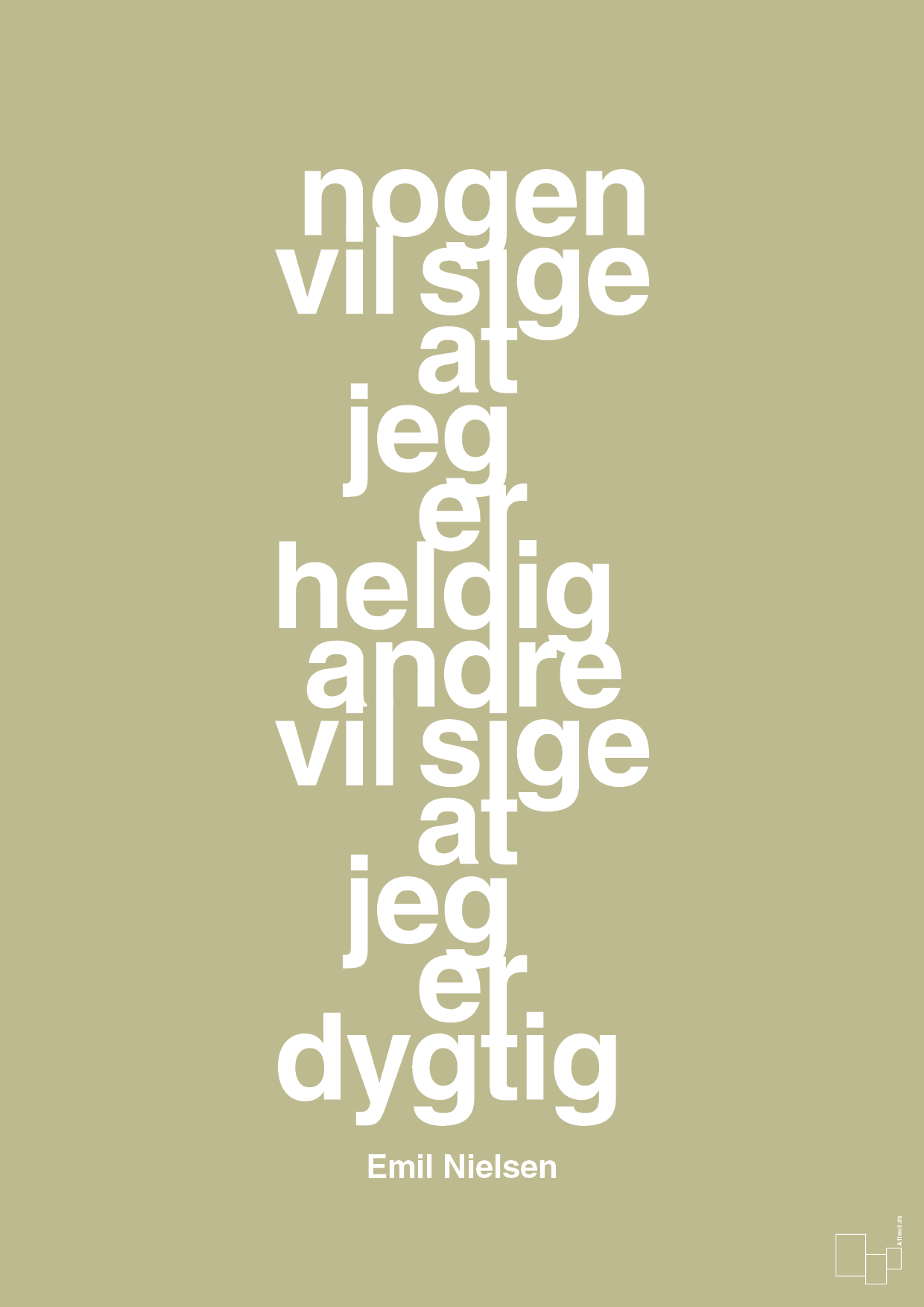 plakat: nogen vil sige at jeg er heldig andre vil sige at jeg er dygtig - back to nature-Håndbold-A1two3