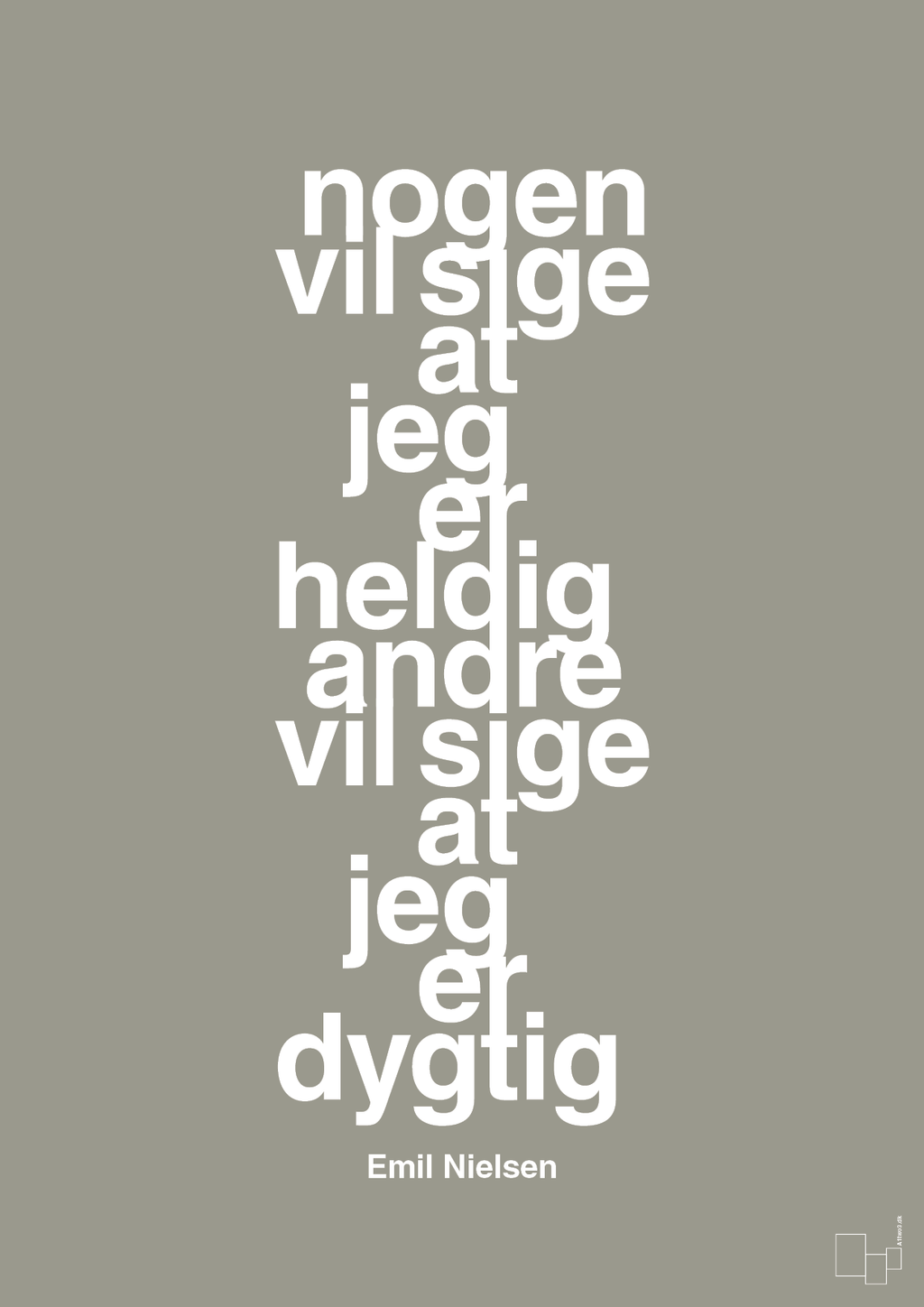 plakat: nogen vil sige at jeg er heldig andre vil sige at jeg er dygtig - battleship gray-Håndbold-A1two3