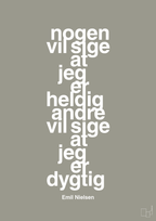 plakat: nogen vil sige at jeg er heldig andre vil sige at jeg er dygtig - battleship gray-Håndbold-A1two3