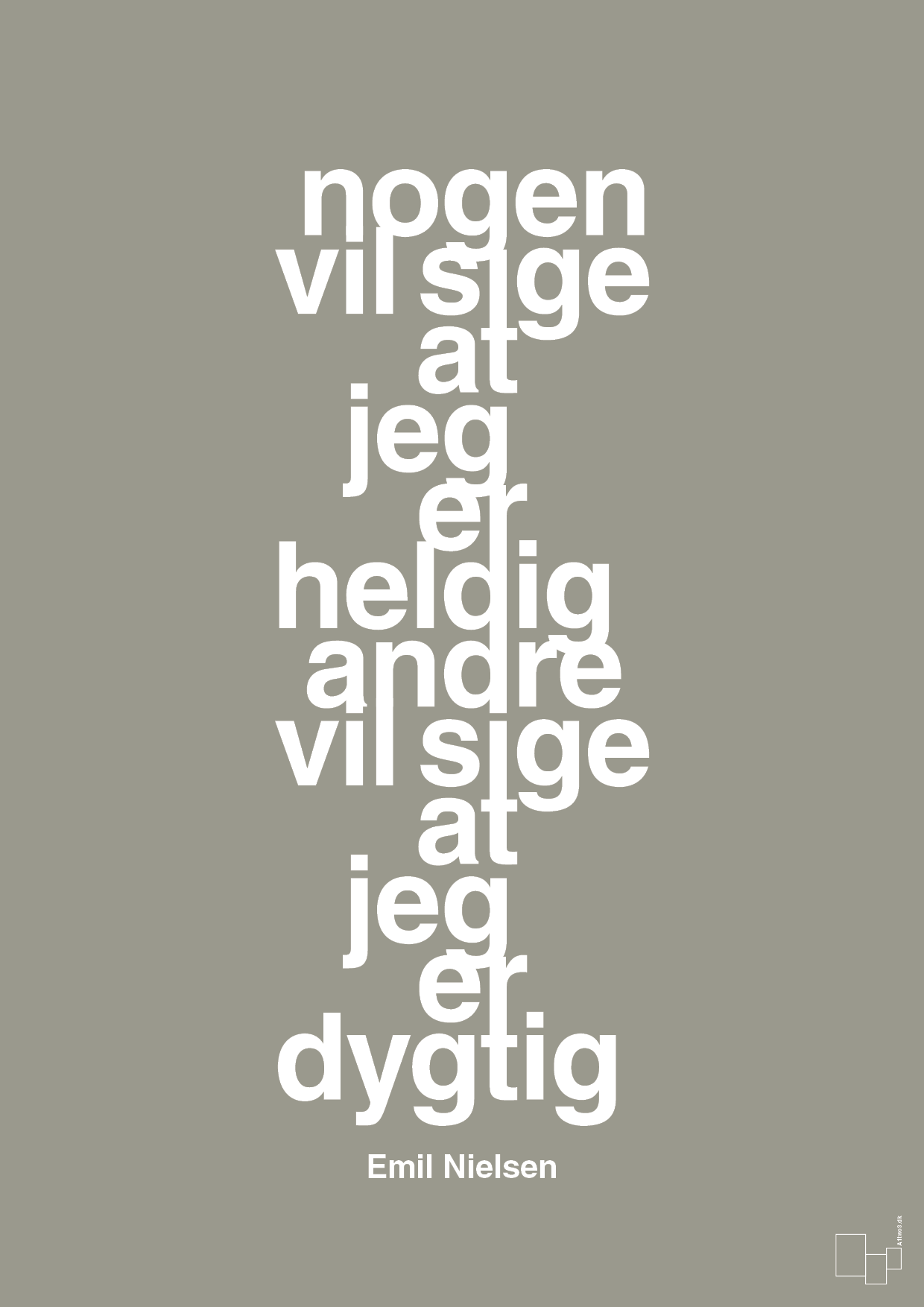plakat: nogen vil sige at jeg er heldig andre vil sige at jeg er dygtig - battleship gray-Håndbold-A1two3