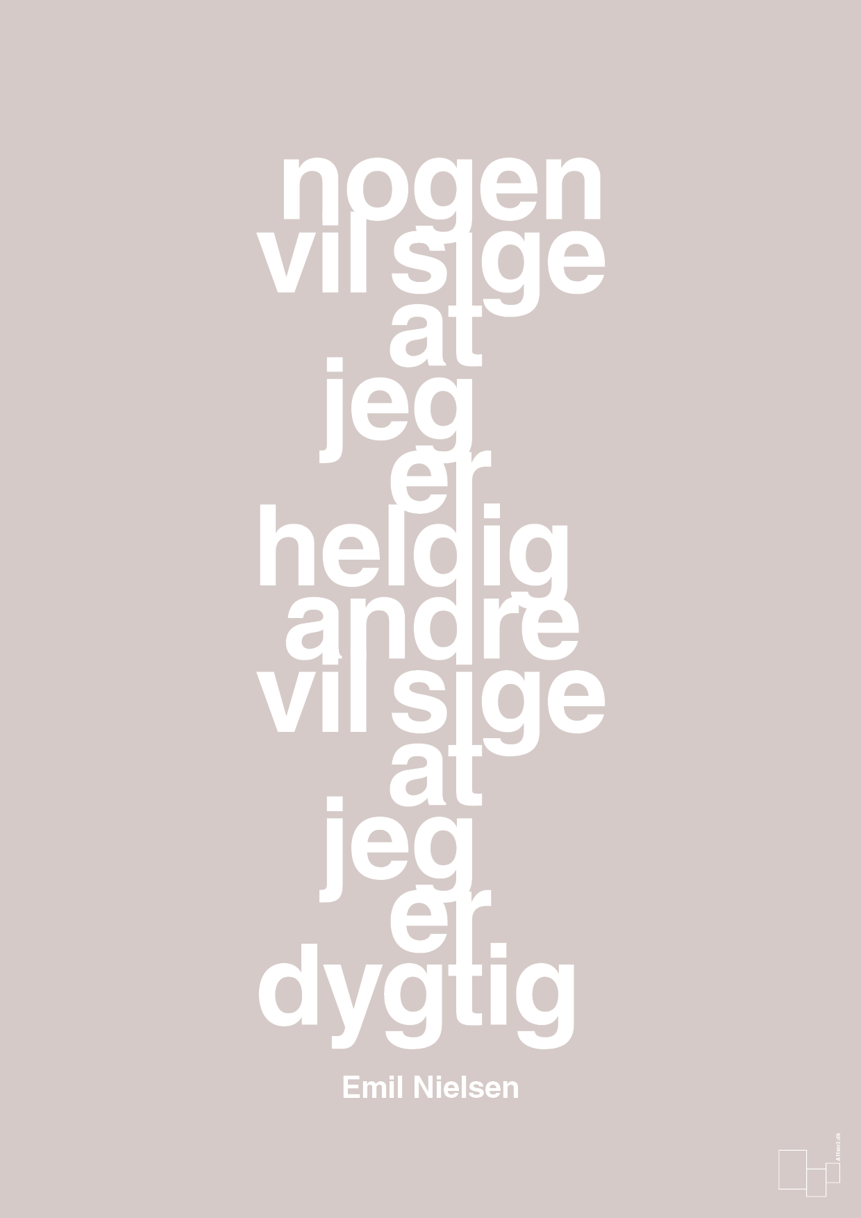 plakat: nogen vil sige at jeg er heldig andre vil sige at jeg er dygtig - broken beige-Håndbold-A1two3