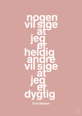 plakat: nogen vil sige at jeg er heldig andre vil sige at jeg er dygtig - bubble shell-Håndbold-A1two3
