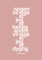 plakat: nogen vil sige at jeg er heldig andre vil sige at jeg er dygtig - bubble shell-Håndbold-A1two3