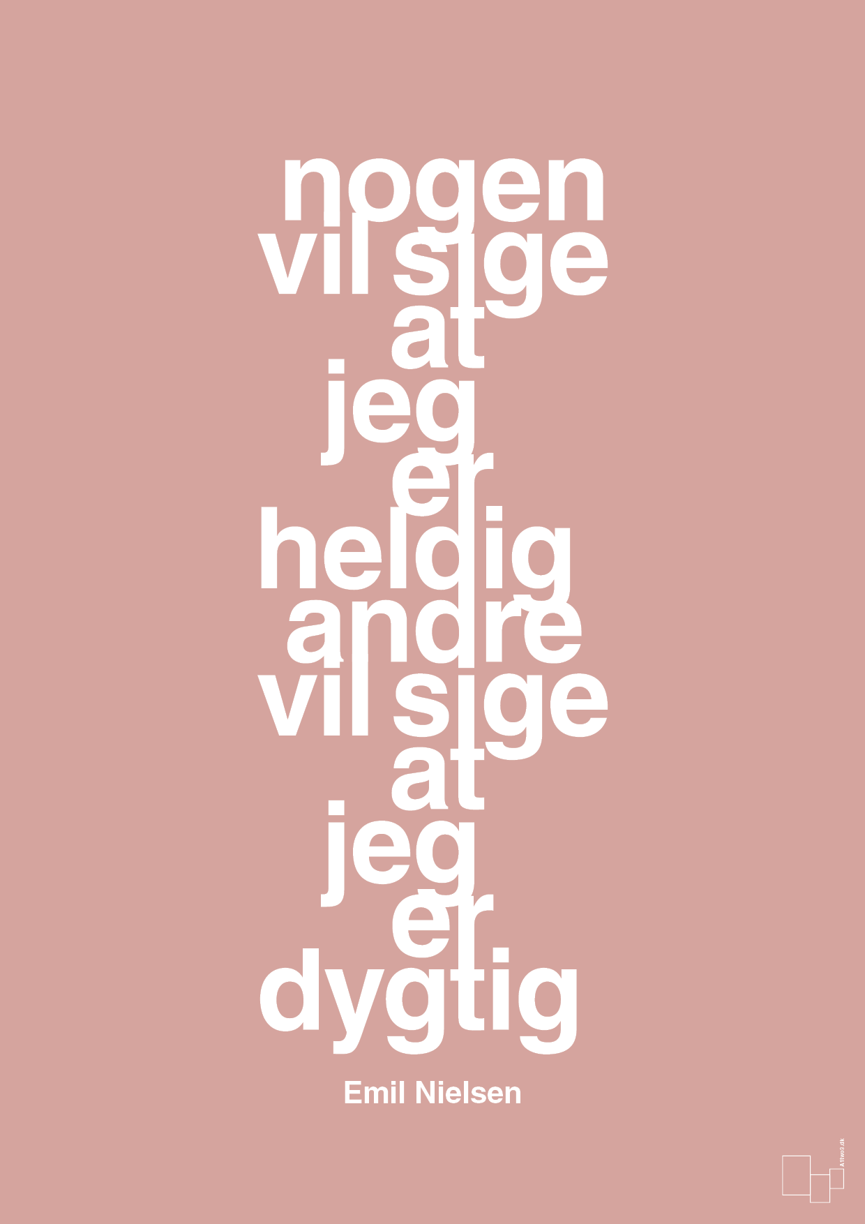 plakat: nogen vil sige at jeg er heldig andre vil sige at jeg er dygtig - bubble shell-Håndbold-A1two3