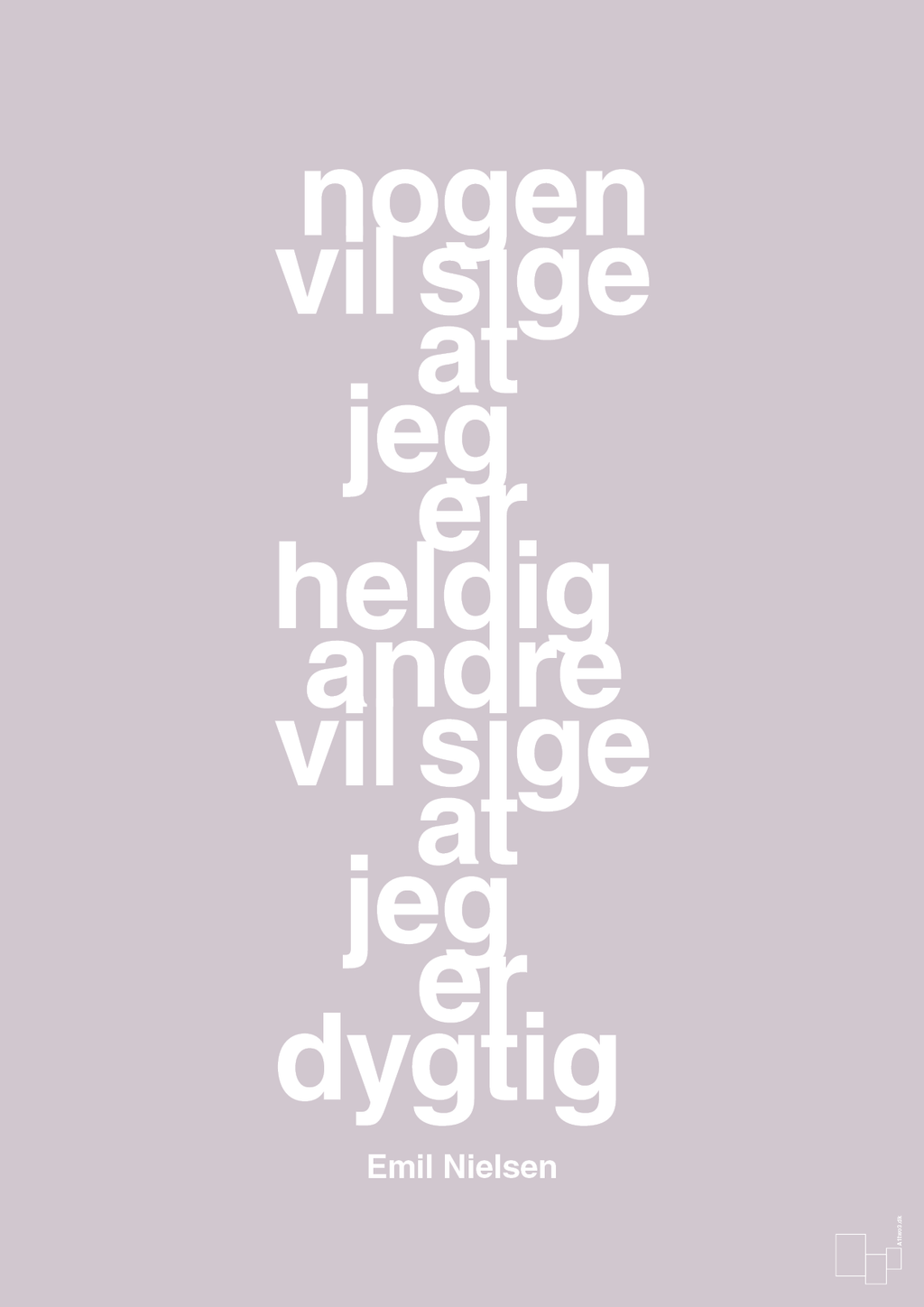 plakat: nogen vil sige at jeg er heldig andre vil sige at jeg er dygtig - dusty lilac-Håndbold-A1two3