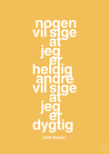 plakat: nogen vil sige at jeg er heldig andre vil sige at jeg er dygtig - honeycomb-Håndbold-A1two3