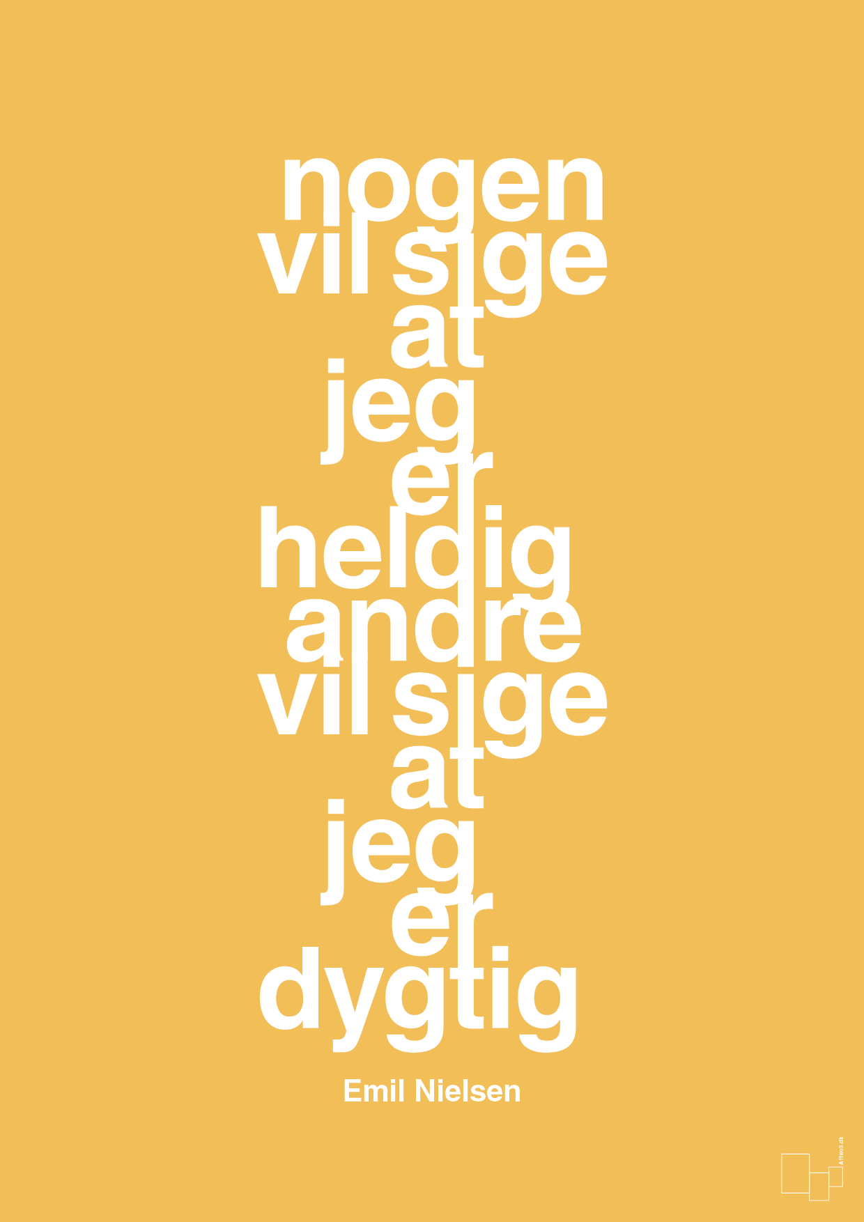 plakat: nogen vil sige at jeg er heldig andre vil sige at jeg er dygtig - honeycomb-Håndbold-A1two3