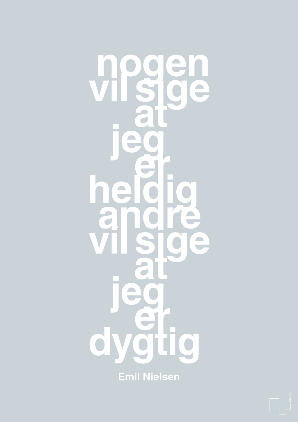 plakat: nogen vil sige at jeg er heldig andre vil sige at jeg er dygtig - light drizzle-Håndbold-A1two3