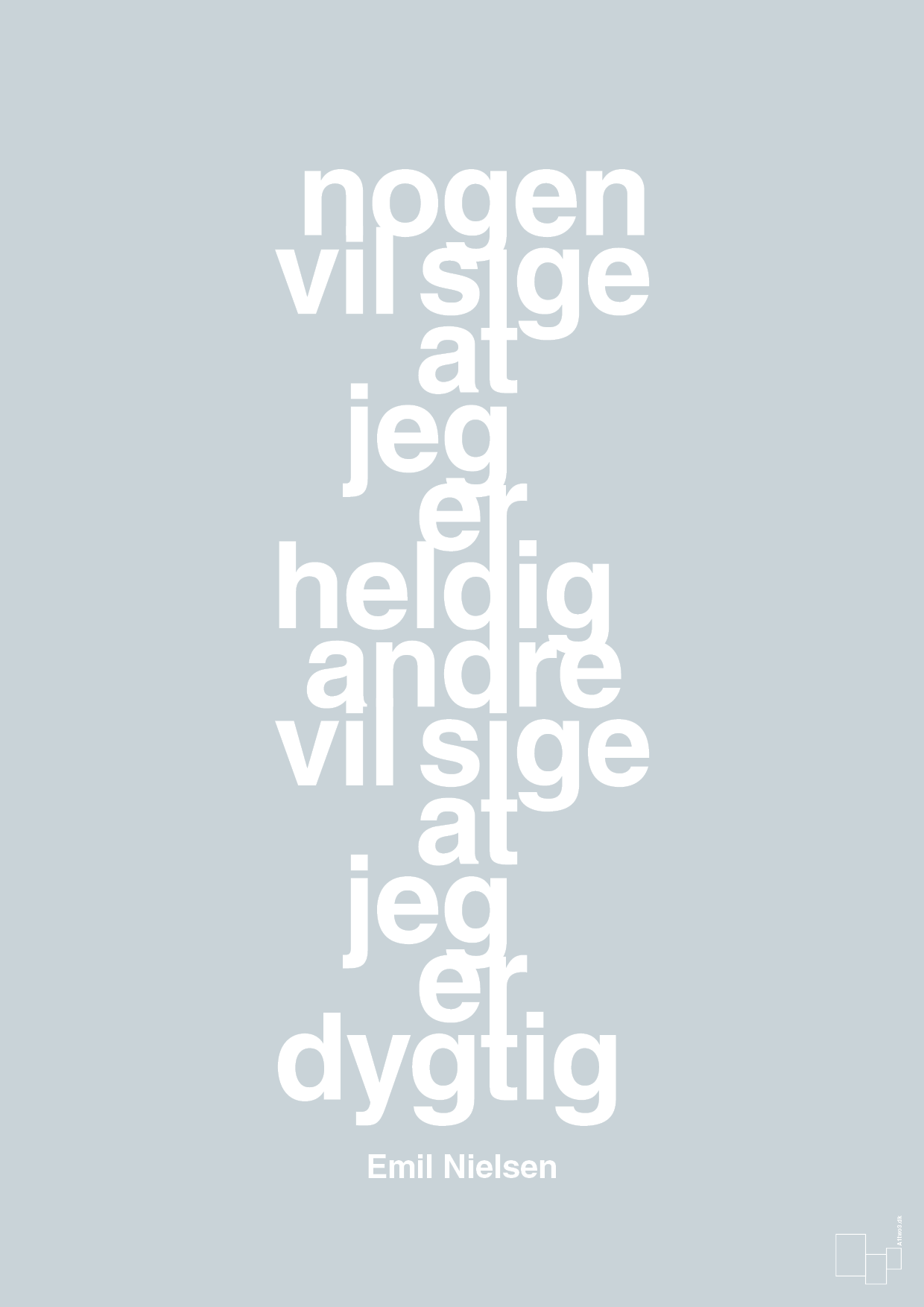 plakat: nogen vil sige at jeg er heldig andre vil sige at jeg er dygtig - light drizzle-Håndbold-A1two3