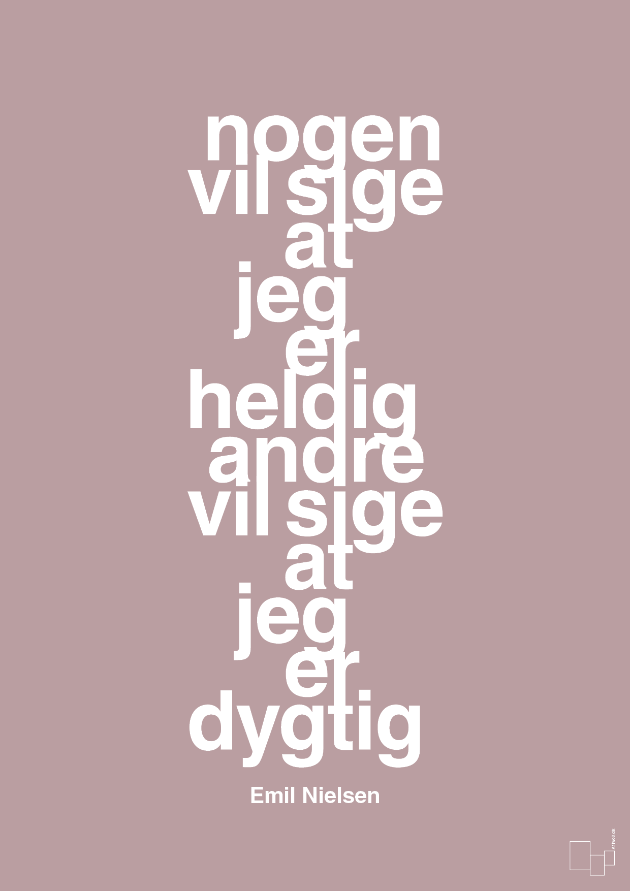 plakat: nogen vil sige at jeg er heldig andre vil sige at jeg er dygtig - light rose-Håndbold-A1two3