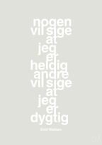 plakat: nogen vil sige at jeg er heldig andre vil sige at jeg er dygtig - painters white-Håndbold-A1two3