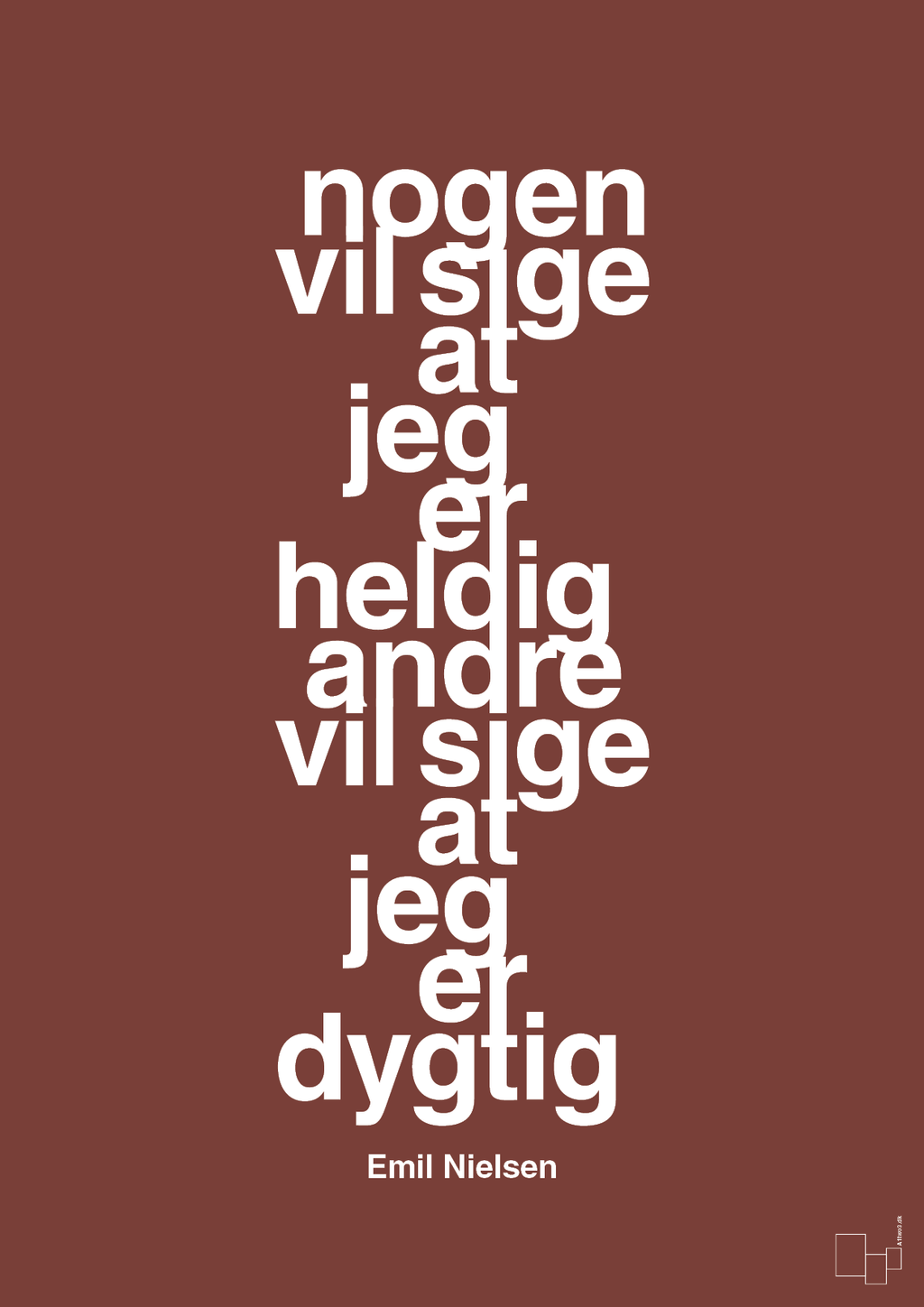 plakat: nogen vil sige at jeg er heldig andre vil sige at jeg er dygtig - red pepper-Håndbold-A1two3